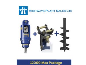 Auger Torque 12000 Max Earth Drill w/Double Pin Cradle Hitch (8-15t Excavators)