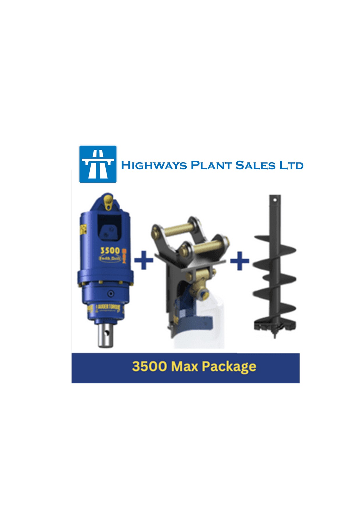 Auger Torque 3500 MAX Package c/w Cradle Hitch and Auger (2.5-4t Excavators) - Image 2