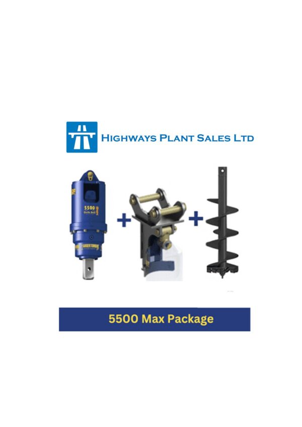 Auger Torque 5500MAX Package c/w Cradle Hitch and Auger (5-6t Excavators)