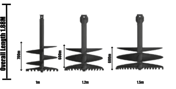 Auger Torque 12000 Max Earth Drill w/Double Pin Cradle Hitch (8-15t Excavators) - Image 4