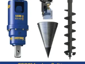 Auger Torque 5500MAX Log Splitter Package c/w Locking Cradle Hitch and Auger (5-6t Excavators)