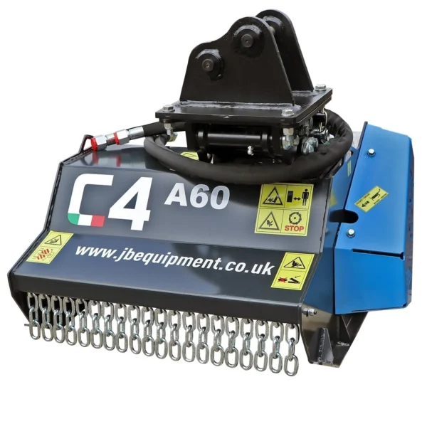 JB Equipment - C4 Mini Excavator Flail Head - A60/A80/A90 - 60cm, 80cm, 90cm - 1 to 3 Ton Excavator
