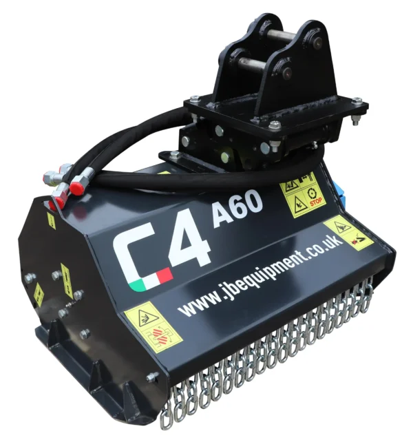 JB Equipment - C4 Mini Excavator Flail Head - A60/A80/A90 - 60cm, 80cm, 90cm - 1 to 3 Ton Excavator - Image 4