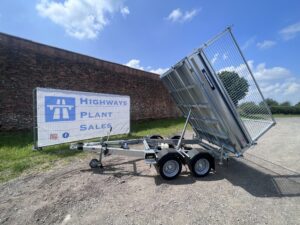 NOW SOLD - New Indespension -8'1 X 5'3 Electric Rear Tipper Trailer With Mesh Sides