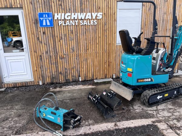 NOW SOLD - 2023 Sunward SWE 08B Micro Digger Excavator - Just 50 Hours  C/W Breaker - Image 11