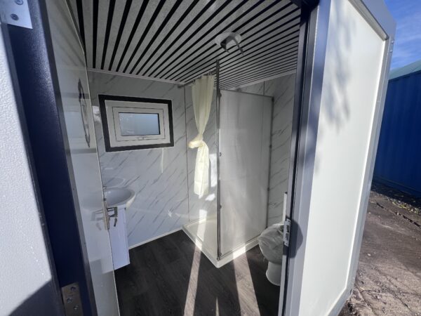 New Unused Mains Extra Large Portable Toilet & Shower Block (Left Hand Door) - Image 7