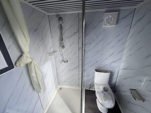 New Unused Mains Extra Large Portable Toilet & Shower Block (Left Hand Door) - Image 6